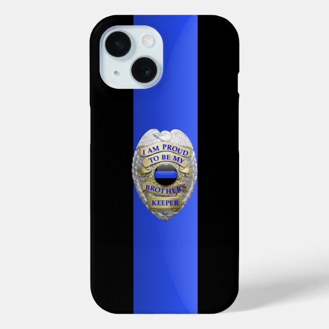 Funda De Case-Mate Para iPhone Hermanos que guardan una insignia policial - delga (Reverso )