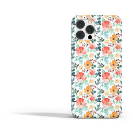 Funda Para iPhone 15 Hermosa acuarela Botánica Floral + Monograma