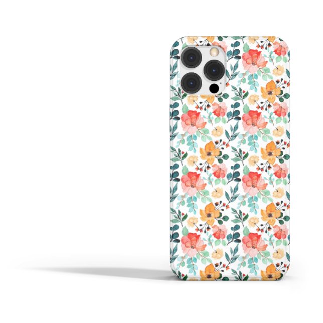 Funda De Case-Mate Para iPhone Hermosa acuarela Botánica Floral + Monograma (Subido por el creador)