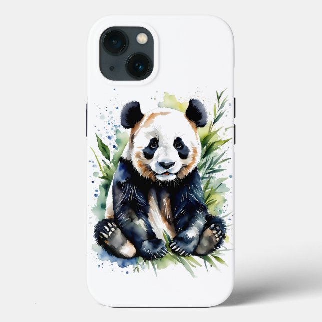 Funda De Case-Mate Para iPhone Hermosa acuarela Panda Bear (Reverso )