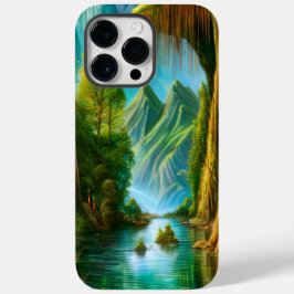 Funda Para iPhone 14 Pro Max De Case-Mate Hermosa acuarela Paraíso tropical arte mágico