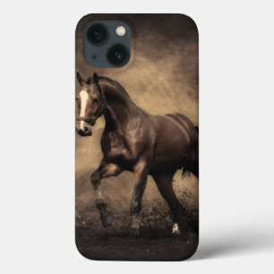 Funda Para iPhone 13 Hermosa almohada de caballo marrón