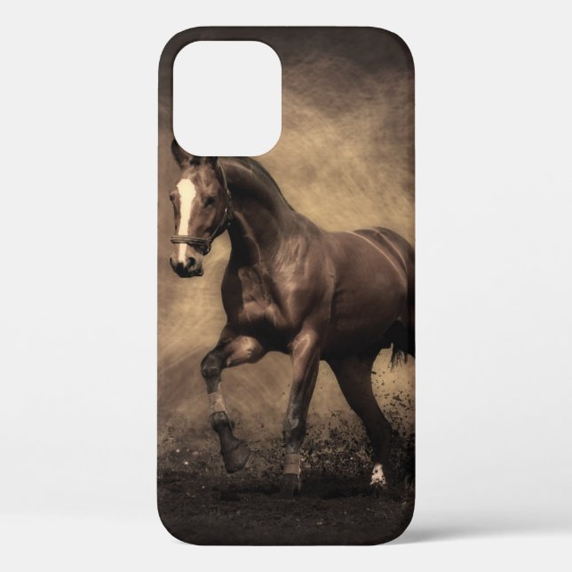 Funda De Case-Mate Para iPhone Hermosa almohada de caballo marrón (Reverso )