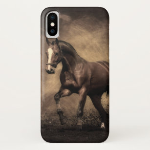 Funda Para iPhone XS Hermosa almohada de caballo marrón