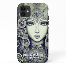 hermosa cara de muñeca ilustracion, blanco negro