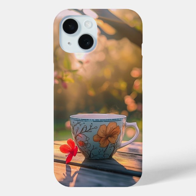 Funda De Case-Mate Para iPhone Hermosa Copa De Té Al Amanecer (Reverso )