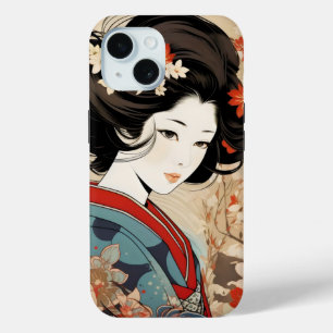 Funda Para iPhone 15 Hermosa cultura japonesa geisha