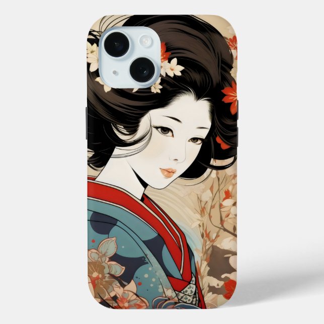 Funda De Case-Mate Para iPhone Hermosa cultura japonesa geisha (Reverso )