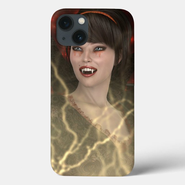 Funda De Case-Mate Para iPhone Hermosa Dama Vamp Perfecto Estilo Bruja de Hallowe (Reverso)