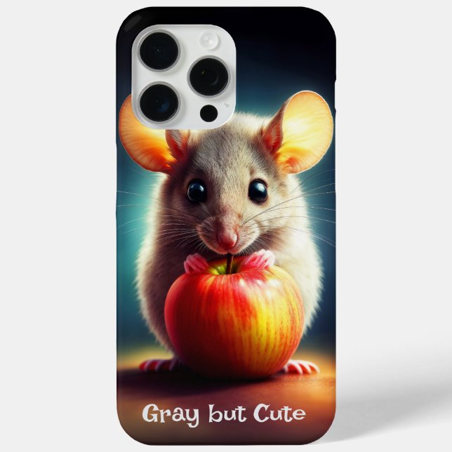 Funda De Case-Mate Para iPhone Hermosa fantasía peluche animal de manzana roja (Reverso )