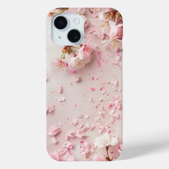 Funda De Case-Mate Para iPhone Hermosa flor de cerezo rosa (Reverso )