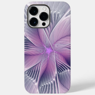 Funda Para iPhone 14 Pro Max De Case-Mate Hermosa Flor Rosa Arte Abstracto Fractal Moderno
