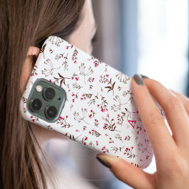 Funda Para iPhone 15 Pro Hermosa flor silvestre inicial elegante