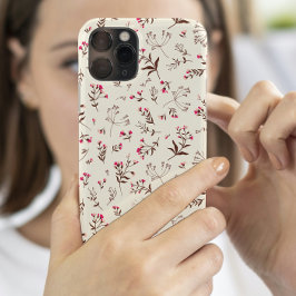 Funda Para iPhone 15 Pro Hermosa flor silvestre inicial elegante