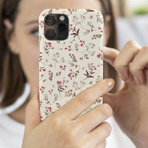 Funda Para iPhone 15 Pro Hermosa flor silvestre inicial elegante