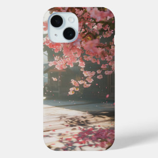 Funda Para iPhone 15 Hermosa florecimiento de cerezos en Japón