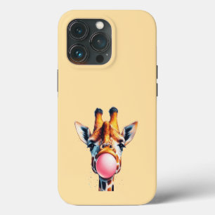 Funda Para iPhone 13 Pro hermosa jirafa soplando bicho