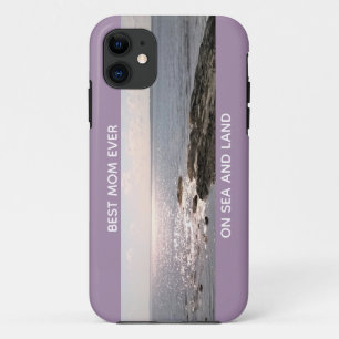 Funda Para iPhone 11 Hermosa Lavanda mejor mamá de la historia foto del