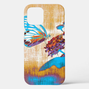 Funda Para iPhone 12 Pro Hermosa mariposa vintage en flor