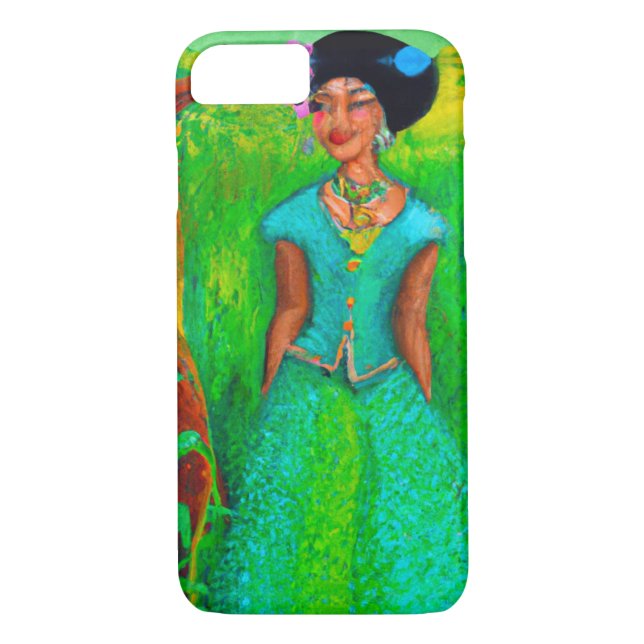 Funda De Case-Mate Para iPhone Hermosa mujer jamaiquina (Reverso)