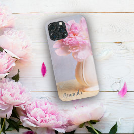 Funda Para iPhone 13 Pro Max Hermosa Peonía En Jarrón De Granja Personalizable
