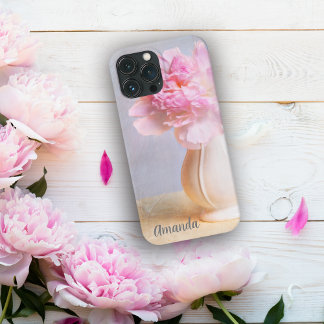 Funda Para iPhone 13 Pro Max Hermosa Peonía En Jarrón De Granja Personalizable