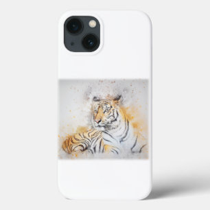 Funda Para iPhone 13 Hermosa pintura de tigres bengalíes