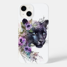 Funda Para iPhone 14 De Case-Mate Hermosa pintura marrón floral morada acuarela