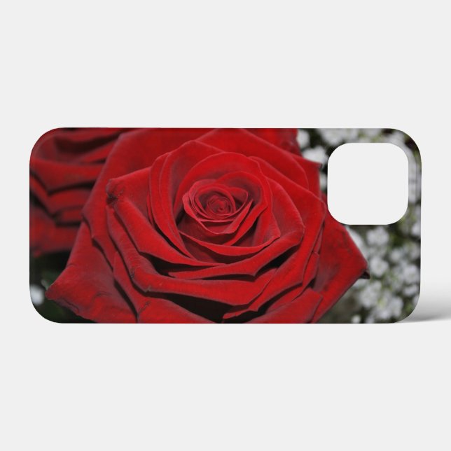 Funda De Case-Mate Para iPhone Hermosa Rosa Roja (Reverso (Horizontal))