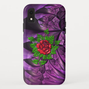Funda Para iPhone XR Hermosa Rosa Roja Icónica
