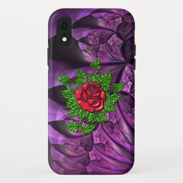 Funda De Case-Mate Para iPhone Hermosa Rosa Roja Icónica (Reverso)
