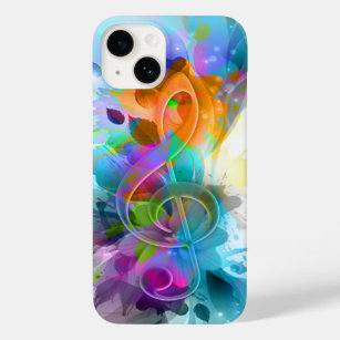 Funda Para iPhone 14 De Case-Mate Hermosa y colorida acuarela Splatter Music Note