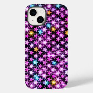 Funda Para iPhone 14 De Case-Mate hermosas estrellas brillantes púrpuras y coloridas