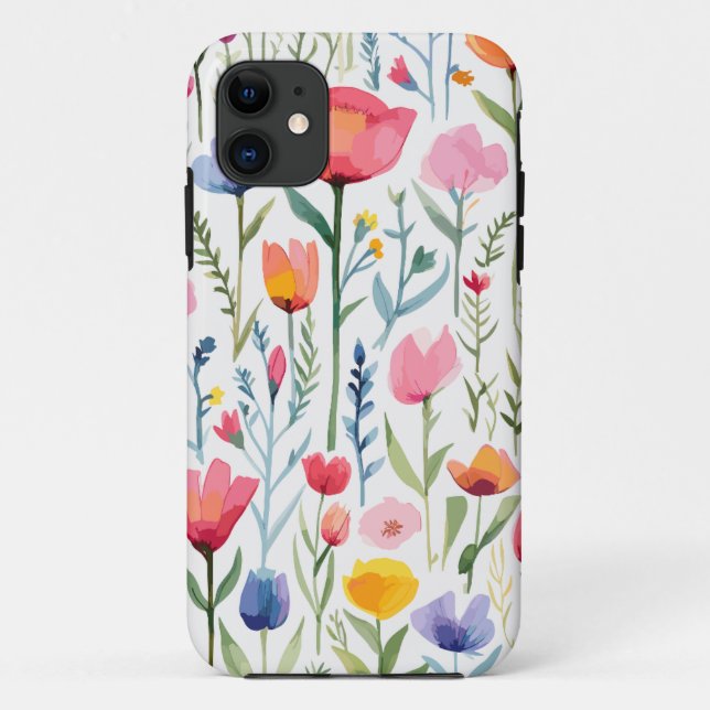 Funda De Case-Mate Para iPhone Hermosas flores, amapolas (Reverso)