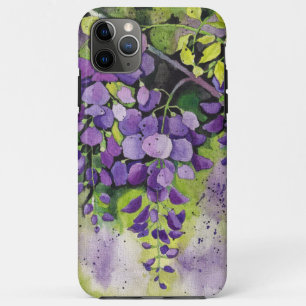 Funda Para iPhone 11 Pro Max Hermosas Flores De Wisteria En Acuarela