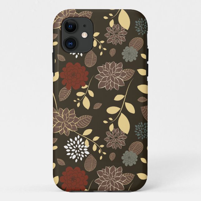Funda De Case-Mate Para iPhone Hermosas flores dejan ramas (Reverso)