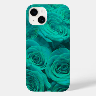 Funda Para iPhone 14 De Case-Mate Hermosas flores verde azuladas de rosas verdes ver