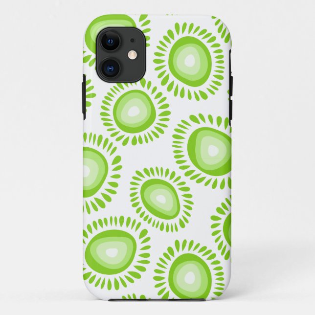 Funda De Case-Mate Para iPhone Hermosas flores verdes funky iPhone 5 Funda (Reverso)