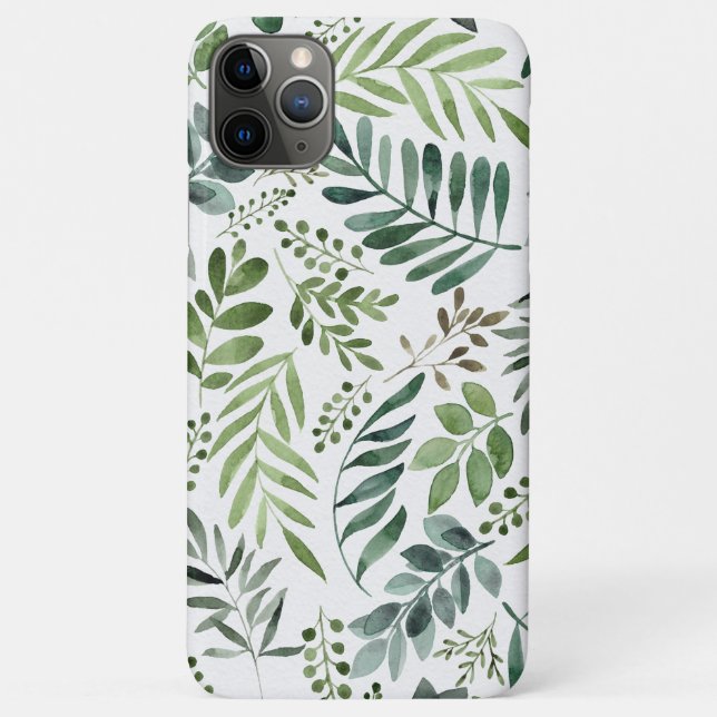 Funda De Case-Mate Para iPhone Hermosas hojas botánicas acuáticas (Reverso)