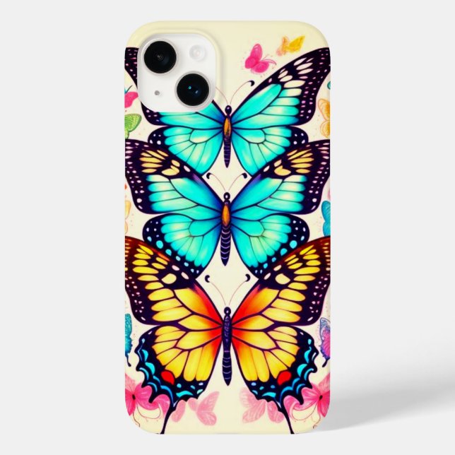 Funda De Case-Mate Para iPhone Hermosas mariposas Springtime (Reverso )