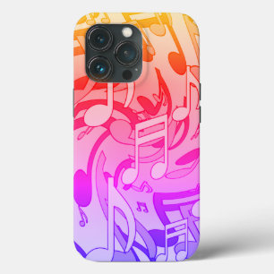 Funda Para iPhone 13 Pro Hermosas Notas Musicales Felices Colores Música An