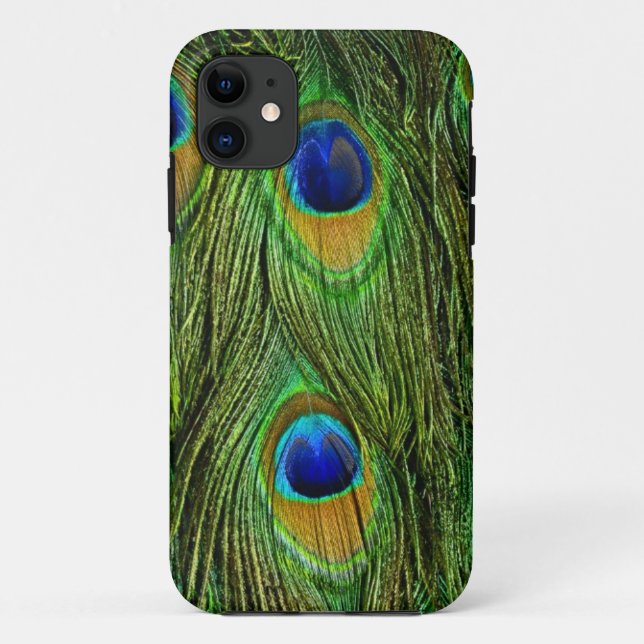 Funda De Case-Mate Para iPhone Hermosas plumas de pavo real (Reverso)