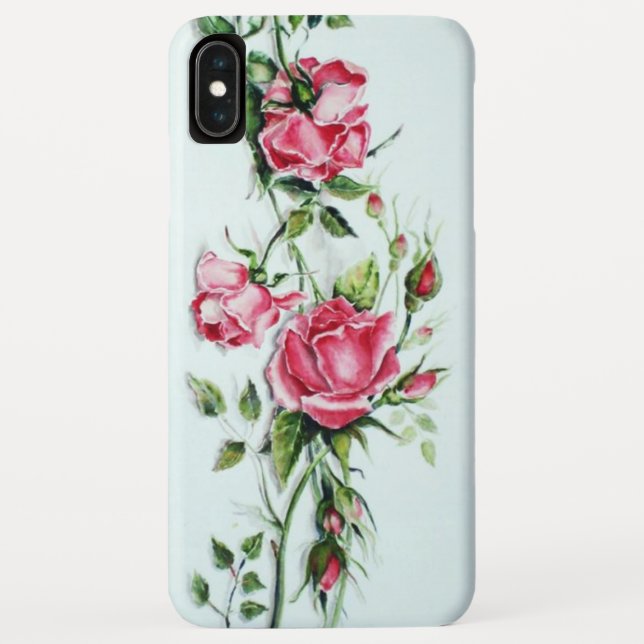 FUNDA DE Case-Mate PARA iPhone HERMOSAS ROSAS DE ROSA Y ROSEBUDOS (Reverso)