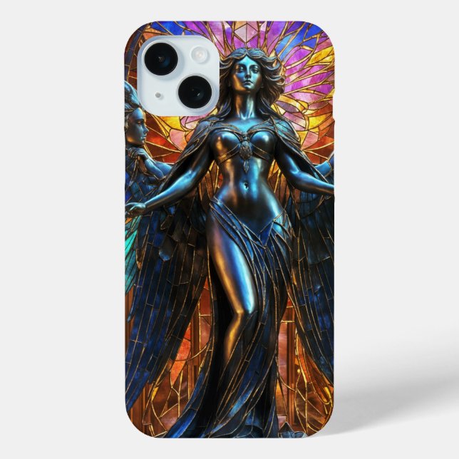 Funda De Case-Mate Para iPhone Hermoso Ángel metálico (Reverso )