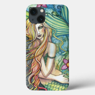 Funda Para iPhone 13 Hermoso arte de fantasía de Sirena