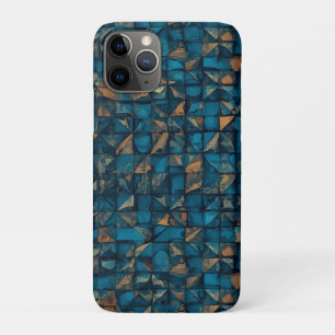 Funda Para iPhone 11 Pro Hermoso aspecto de patchwork en verde azulado oscu