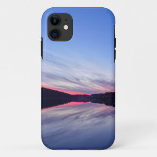 Funda Para iPhone 11 Hermoso atardecer salvaje sobre la foto del lago