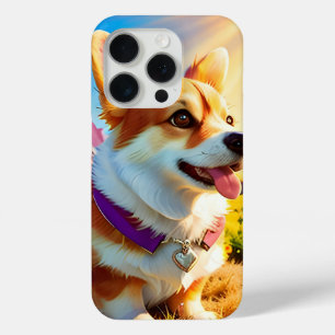 Funda Para iPhone 15 Pro Hermoso Bonito Corgi Puppy Perro 4