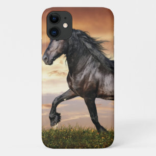 Funda Para iPhone 11 Hermoso caballo negro