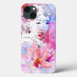 title_seo2 Hermoso chica con un ramo de flores